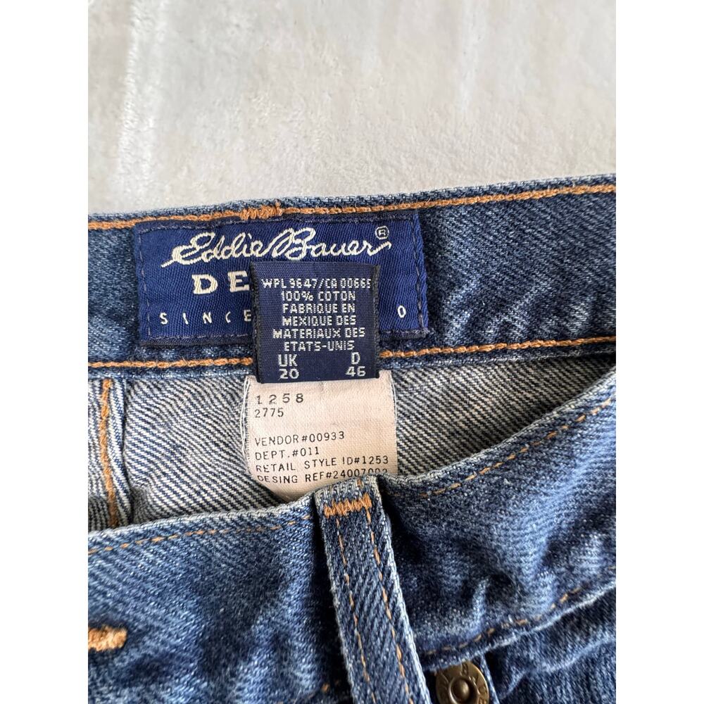 Vintage Eddie Bauer High Rise Mom Jeans Womens 16 Tapered Blue Denim Cotton - Picture 3 of 10